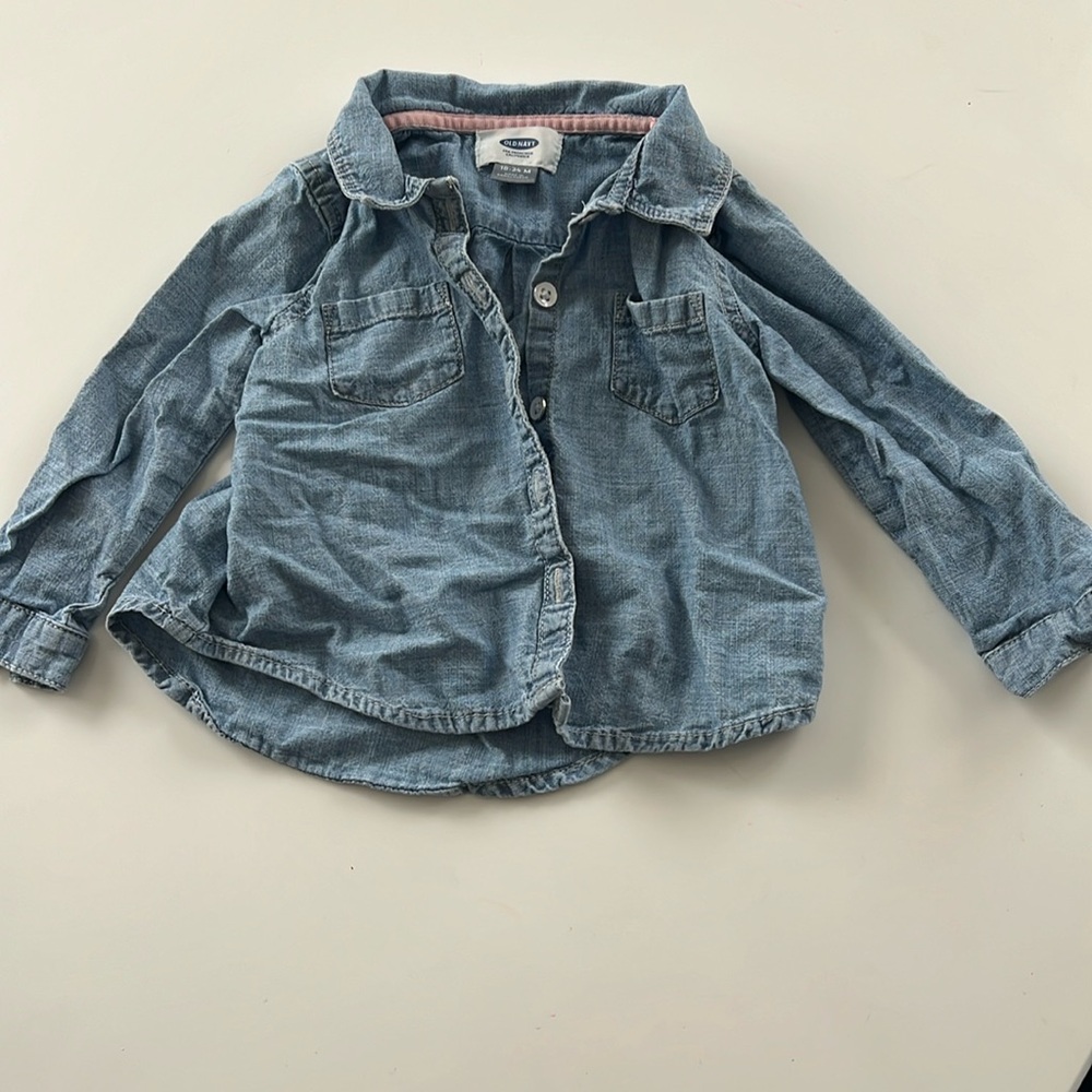 Toddler chambray button down
